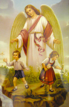 kaart inglid lapsega 10x15